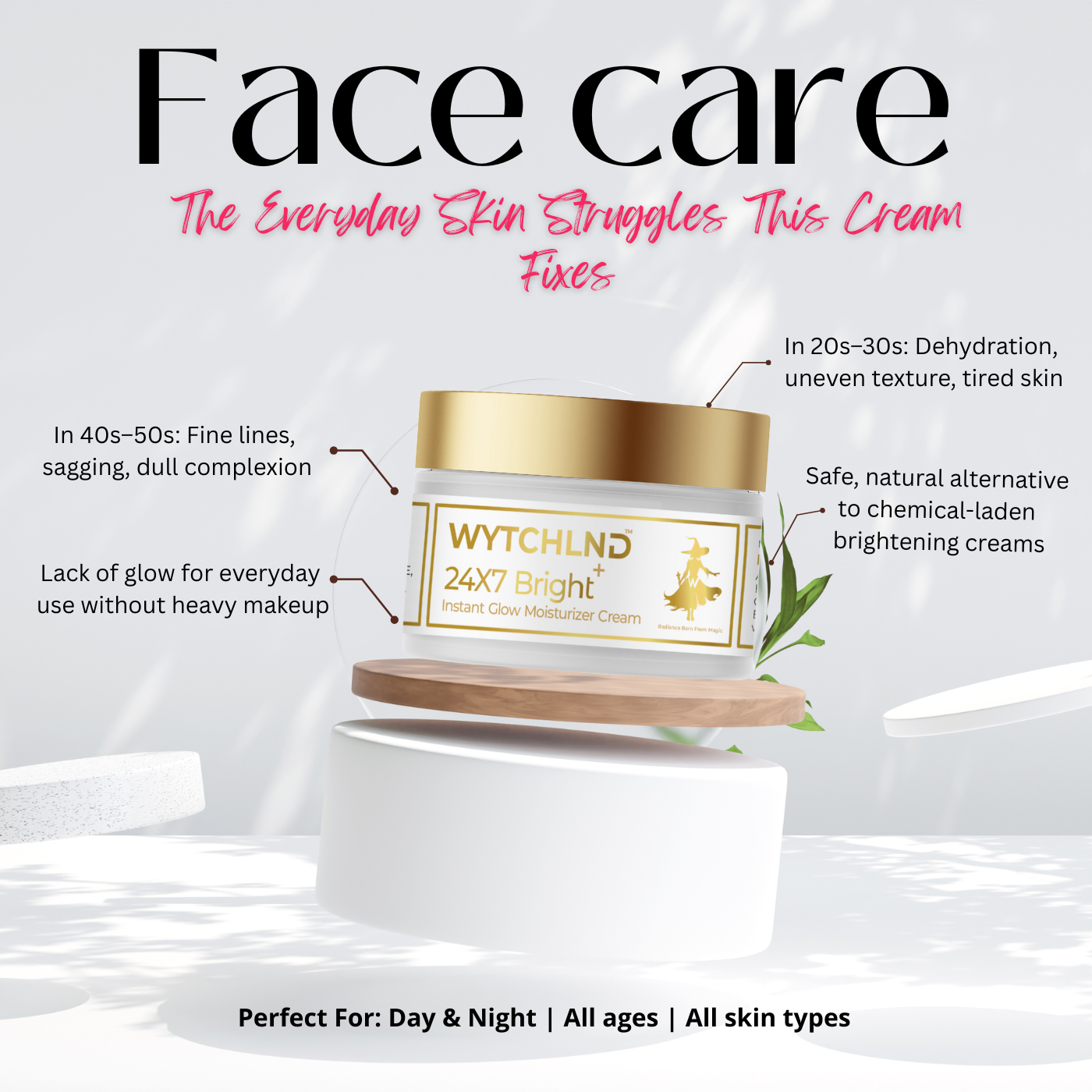 Wytchlnd 24x7 Bright+ Instant Glow Moisturizer Cream