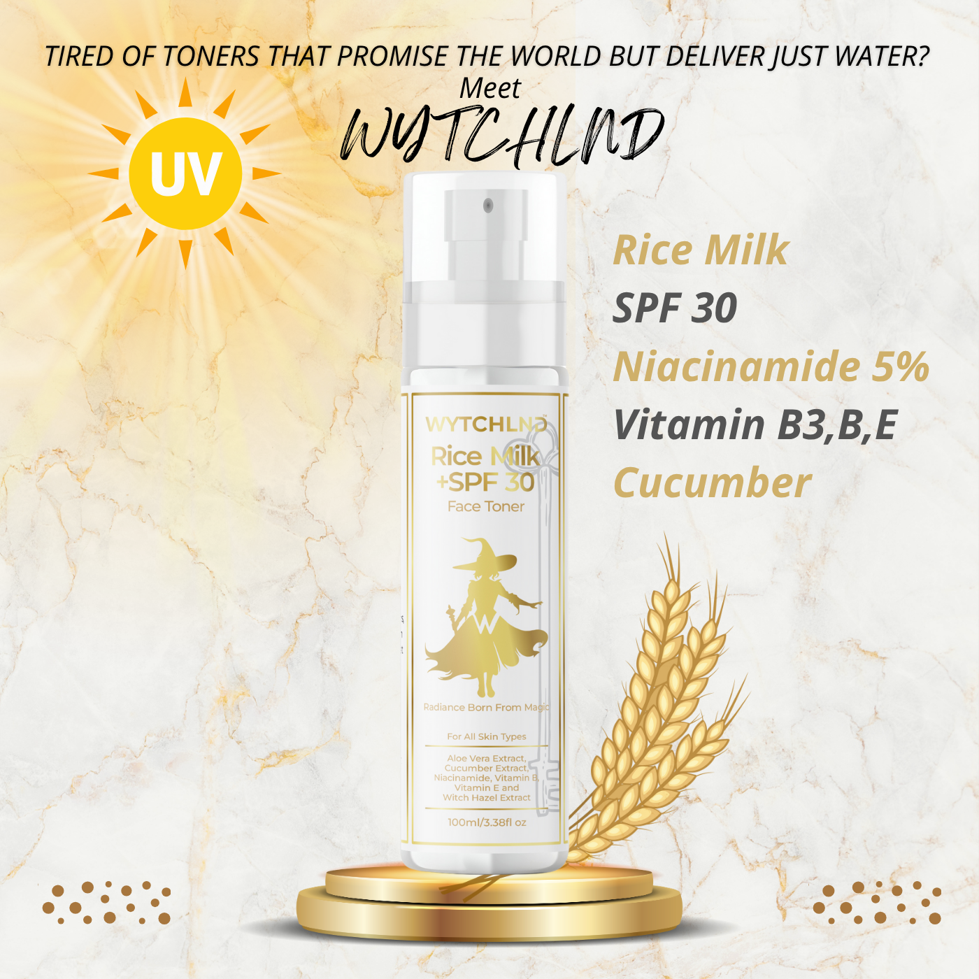 Rice Milk + SPF30 Face Toner