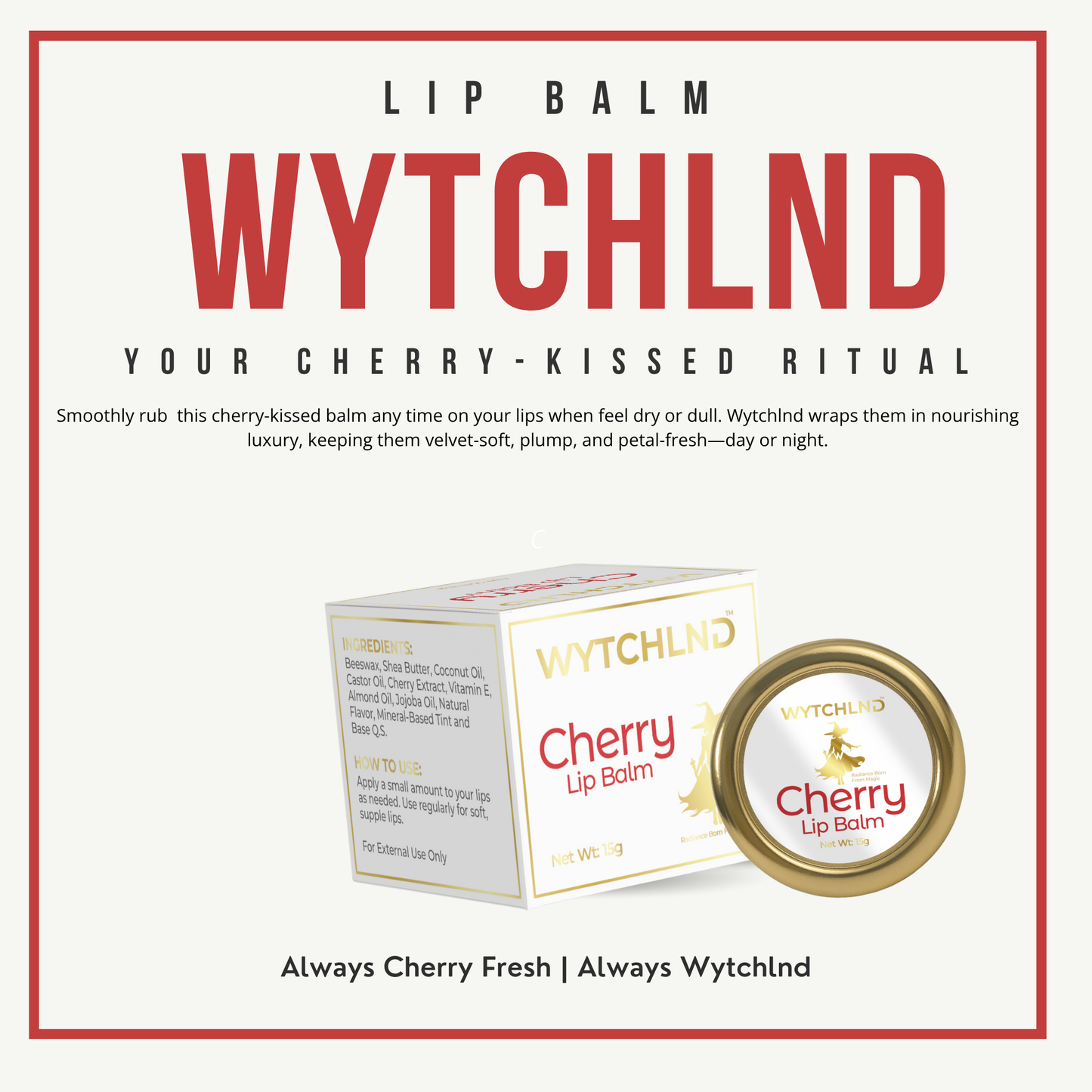 Wytchlnd Cherry Lip Balm