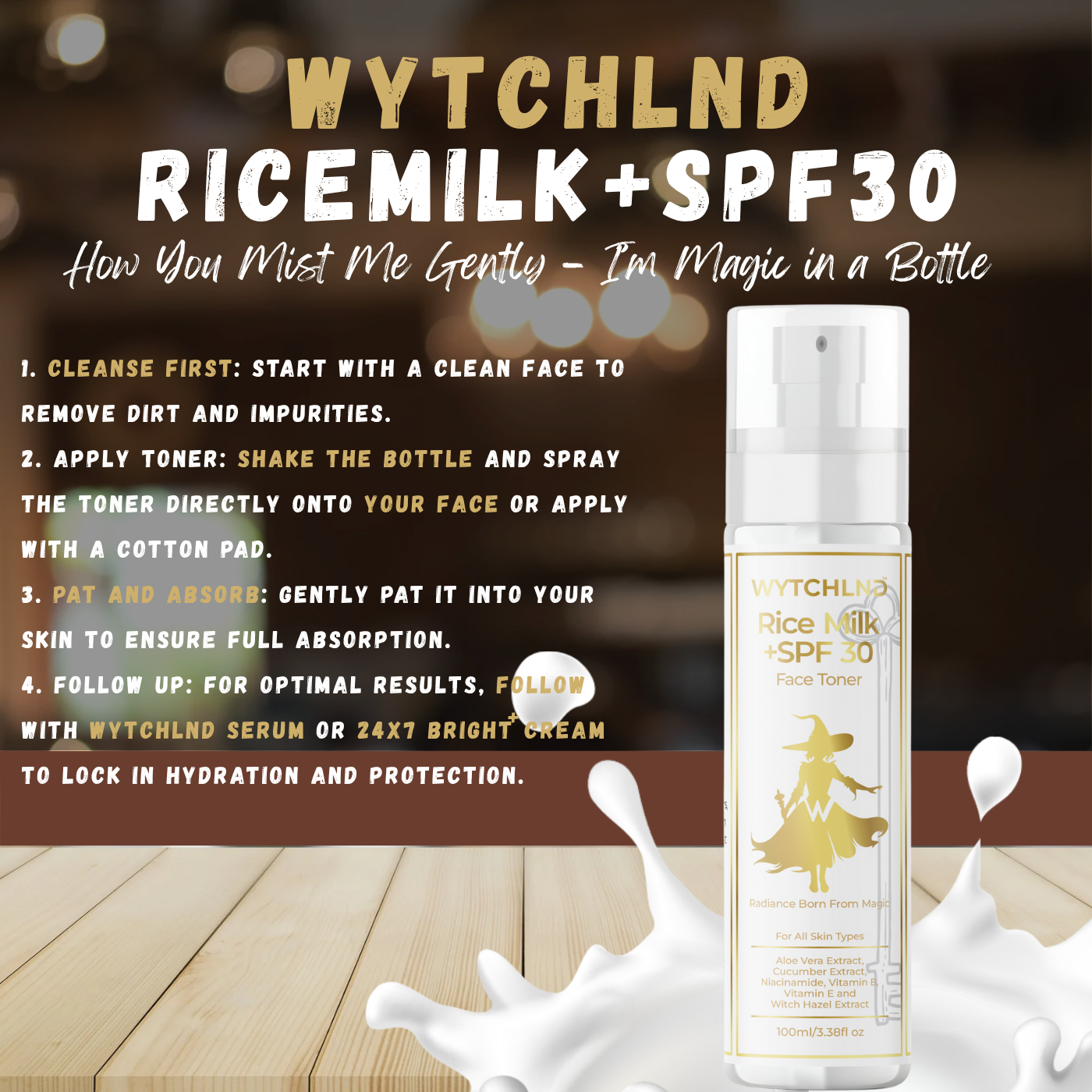 Rice Milk + SPF30 Face Toner