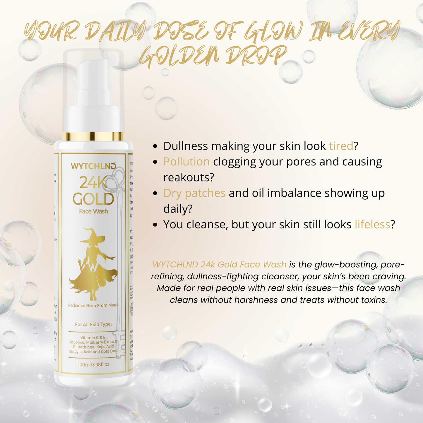 Wytchlnd 24K Gold Face Wash