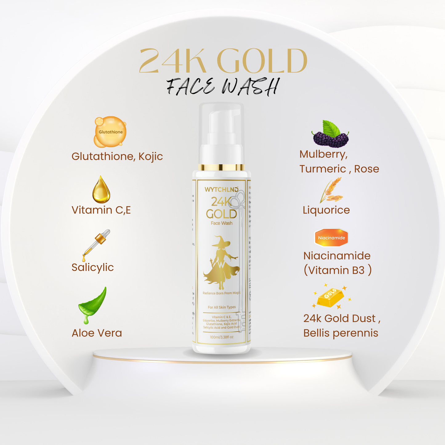 Wytchlnd 24K Gold Face Wash